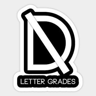 D-Minus Letter Grades Sticker